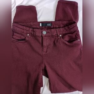 Kut from the Kloth Women's Skinny Jeans - Burgundy